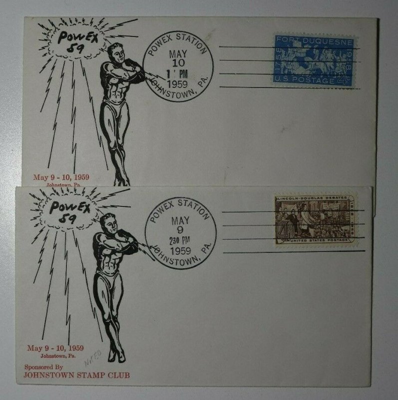 POWEX Sta Johnstown PA 1959 Philatelic Expo Cachet Cover