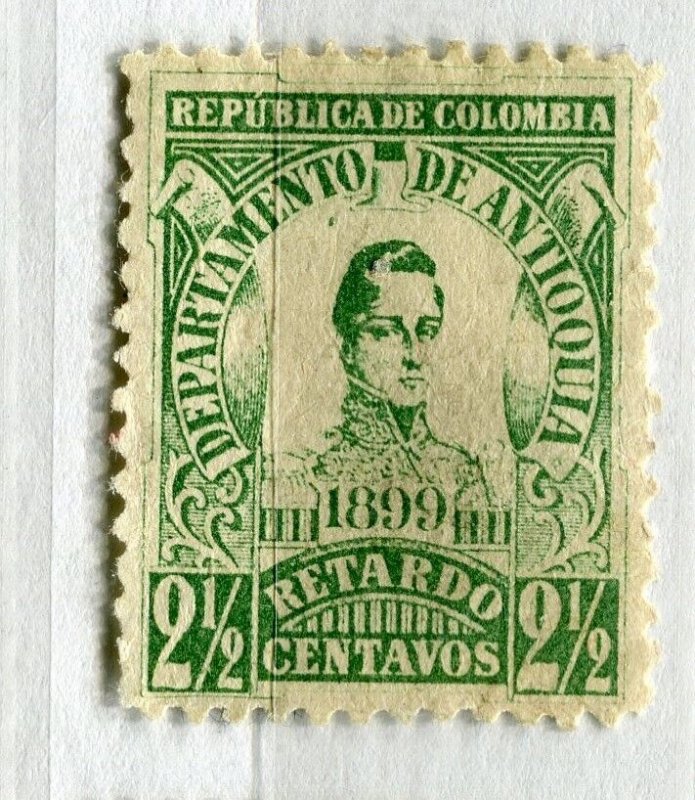 COLOMBIA; ANTIOQUINA 1899 Cordoba issue Mint hinged 2.5c. value