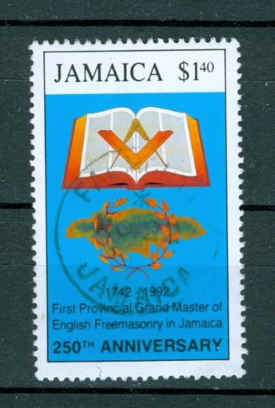 Jamaica. Stamp 1992. Masonic. Freemason. First Grand Master