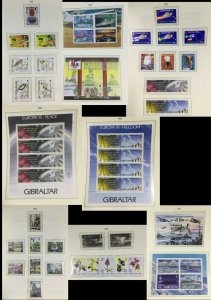 MOMEN: GIBRALTAR 1967-1996 MINT OG NH ON 98 PAGES CAT $1,070 LOT #62500-5 