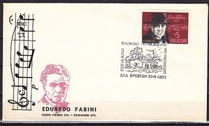 Uruguay, Scott cat. 797. Composer E. Fabini issue. First day cover. ^