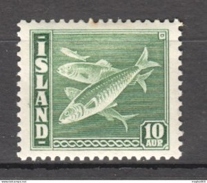 Sp661 1940 Iceland Marine Life Michel #215B 180 Euro 1St Lh