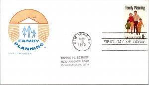 FDC 1972 SC #1455 Farnam Cachet - New York, Ny - Single - F78523