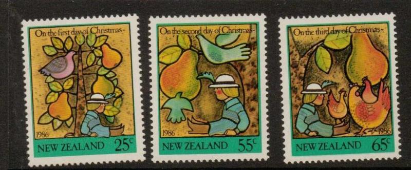 NEW ZEALAND SG1404/6 1986 CHRISTMAS MNH