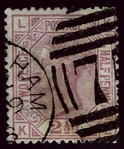 Great Britain SC#67 Pl16 Used F-VF hr SCV$52.50...Worth a close look!!