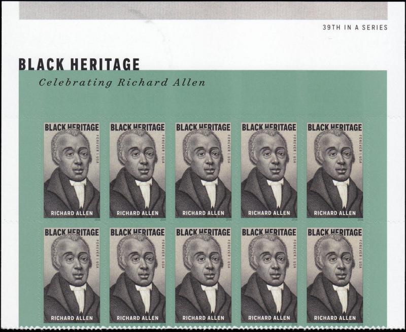 Scott 5056 Richard Allen Top Block of 10 MNH