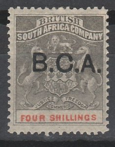 BRITISH CENTRAL AFRICA 1891 ARMS 4/-