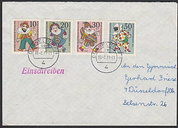 GERMANY Berlin : 1971 registered cover - nice franking......................K333