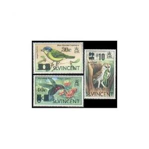 St Vincent 364-366,MNH.Michel 343-345. Birds Euphonia,Carib,Barn Owl.Value 1973