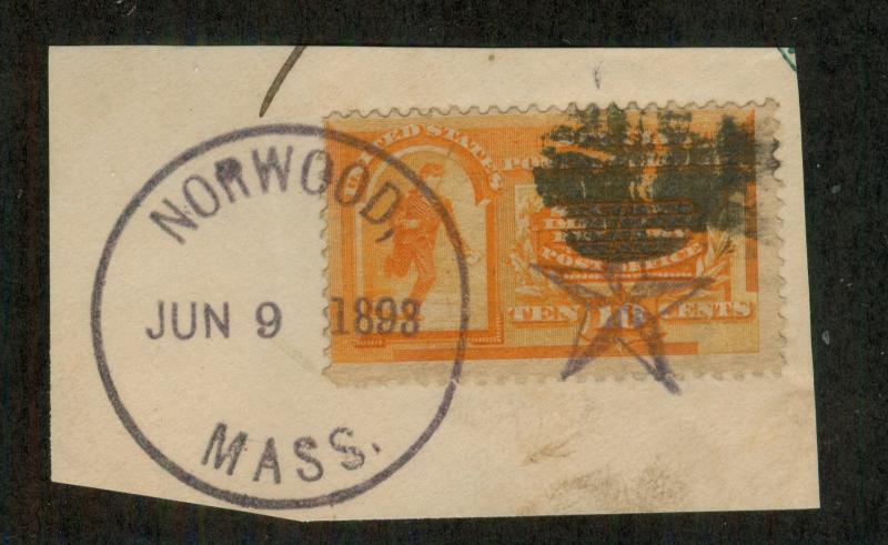 U.S. - E3 - Fancy star cancel - Norwood, Mass - June 9,1898