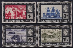 St. Helena 1967 Settlers & Great Fire Anniv. Complete Mint MNH Set SG 214-217