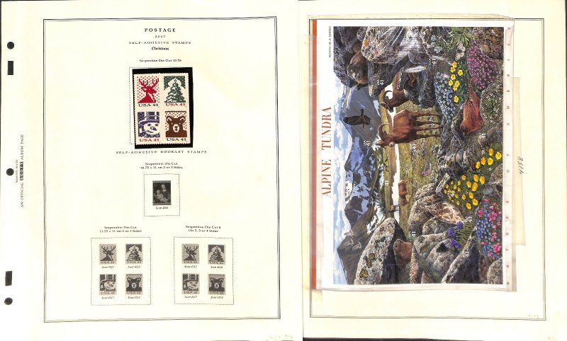 United States Stamp Collection on 22 Scott National Pages, 2006-2008 MNH (JV)