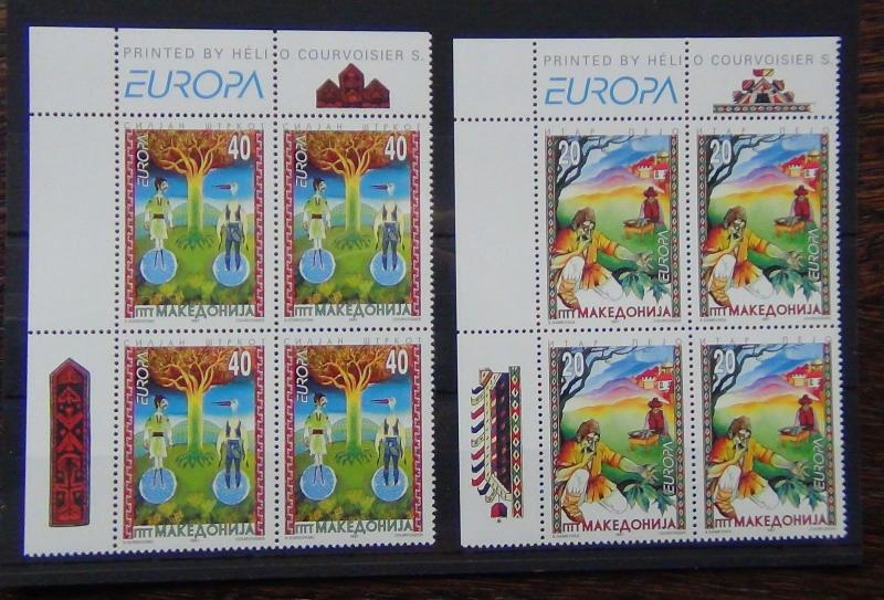 Macedonia 1997 Europa Tales and Legends set in blocks x 4 MNH