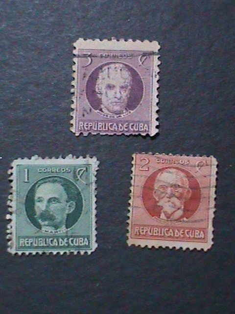 ​CUBA- FAMOUS PERSONS VERY OLD CUBA STAMPS USED- VF WE SHIP TO WORLD WIDE.