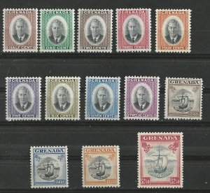 Grenada # 151-63  George VI complete 1951   (13) Unused VLH/MNH