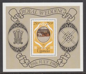 Uganda 317 Royal Wedding Souvenir Sheet MNH VF