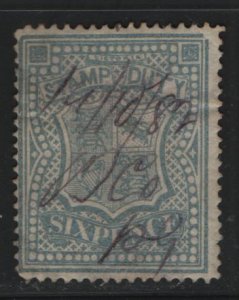 MAURITIUS,  USED,  STAMP DUTY STAMP UNLISTED