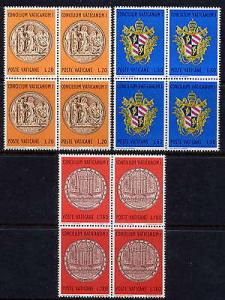 VATICAN Sc#484-6 Blk 4 1970 Vatican I Council MNH