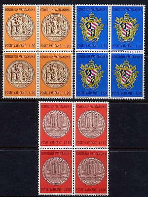 VATICAN Sc#484-6 Blk 4 1970 Vatican I Council MNH