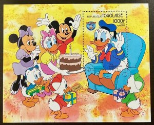 Togo Disney Donald Duck 50th Anniversary Souvenir Sheet 1984