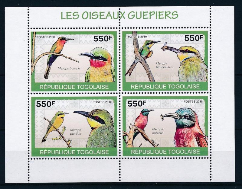 [27198] Togo 2010 Birds Vögel Oiseaux Ucelli  MNH Sheet