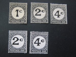 British Honduras 1923 Sc J1-J5 set(2) MH