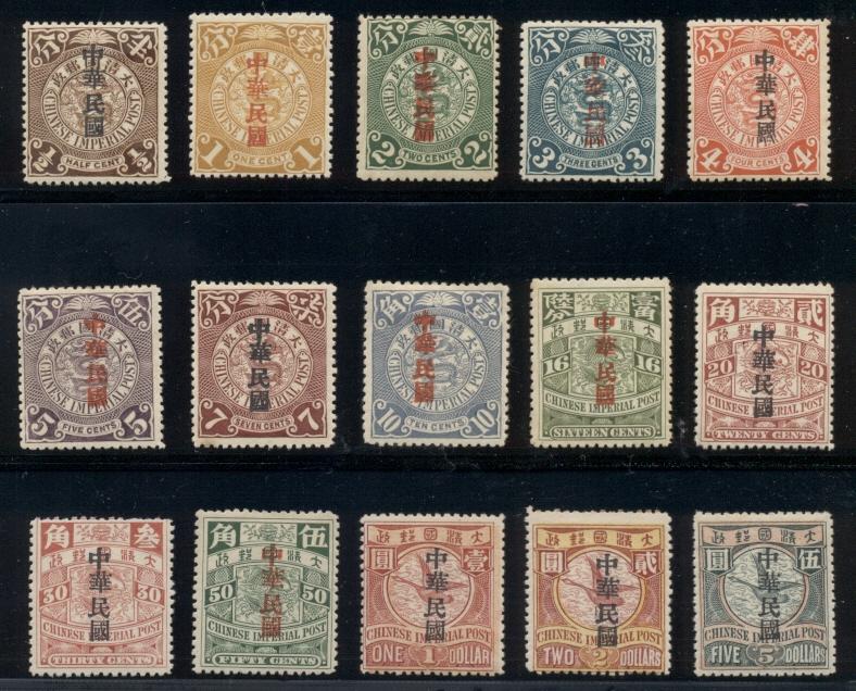 CHINA #146-60, Complete set, og, LH, VF, all signed A.K., Scott $1,643.00