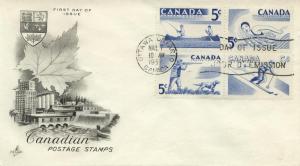 1957 Canada Outdoor Sports 365-8a FDC Artcraft