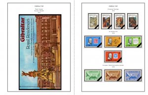 COLOR PRINTED GIBRALTAR 1886-2010 STAMP ALBUM PAGES (197 illustrated pages)