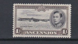 ASCENSION  1938  S G 44  1/-  BLACK  &  SEPIA  PERF 131/2 MNH 