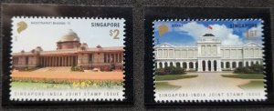 *FREE SHIP Singapore India Joint Issue Presidential Residences 2015 (stamp) MNH