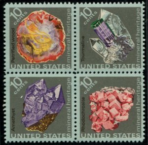 U.S.#1538-1541a Mineral Heritage 10c Block of 4, MNH.