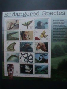 ​UNITED STATES-1996-SC# 3105  ENDANGERED SPECIES MNH SHEET VERY FINE