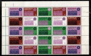 Australia Scott 508 Mint NH (1/2 sheet) - Catalog Value $109.50