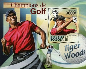 Tiger Woods Stamp Golf Champions Sport Souvenir Sheet MNH #4380 / Bl.691