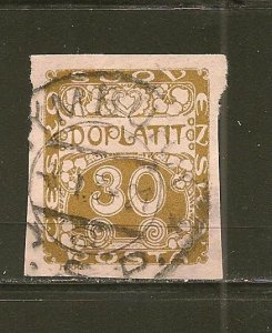 Czechoslovakia J6 Postage Due Imperforated Used