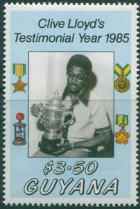 Guyana 1985 SG1642 $3.50 Clive Lloyd MNH