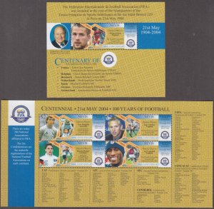 NEVIS Sc # 1406-7 MNH SET SHEETLET & SOUVENIR SHEETS, FIFA 100th ANNIVERSARY