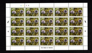 LUNDY: FLORA 46p COMPLETE UNMOUNTED MINT SHEET OF 20