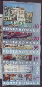 Romania Sc 2374-9 MNH Set of 1972 - Art Paintings of Venice