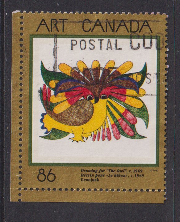 Canada  #1466 used 1993  Art  by Kenojuak  86c