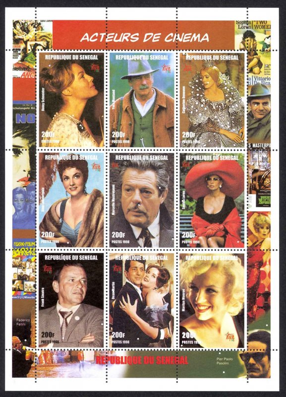 Senegal Sc# 1347 MNH Pane/9 1999 Actors & Actresses