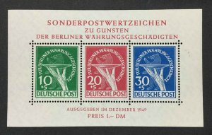 MOMEN: GERMANY SC #9NB3a SHEET BERLIN 1949 MINT OG NH LOT #63513