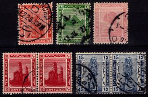 Egypt 1921 Definitives, Part Set incl. pairs [Used]