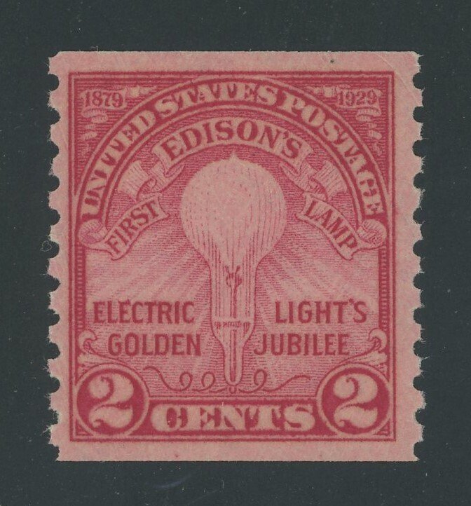 USA 656 - 2 cent Electric Light coil single - VF/XF Mint never hinged