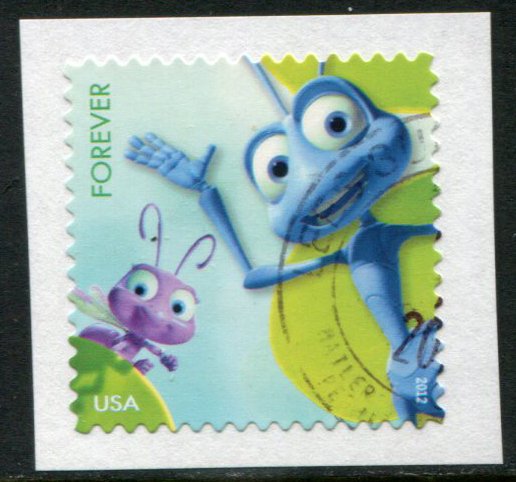 4677 US (45c) Disney-Pixar: A Bugs Life SA, used on paper