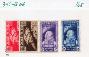 ITALY  345-48  MNH   very very light gum tone