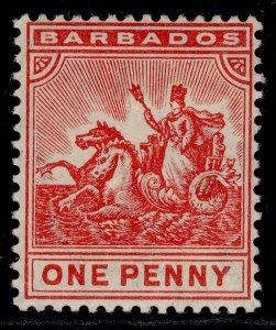 BARBADOS EDVII SG165, 1d red, M MINT. Cat £30.