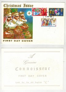 GREAT BRITAIN FDC 1969 CHRISTMAS ISSUES WE THREE KINGS & TEXT CARD