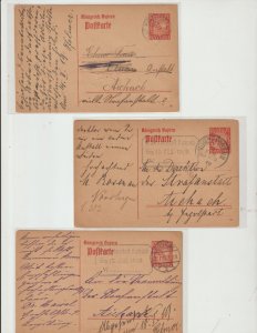 GERMANY Bavaria  BAYERN 1919 POST WWI 10 pf POSTAL CARDS (x3)